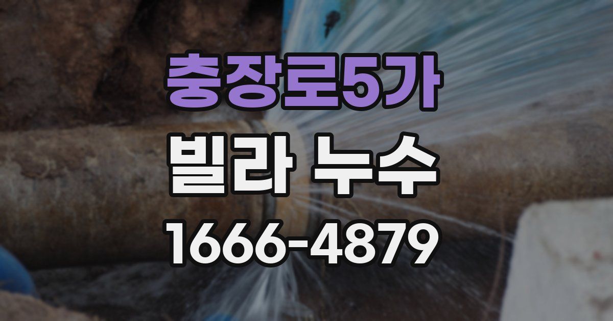 충장로5가 빌라 누수