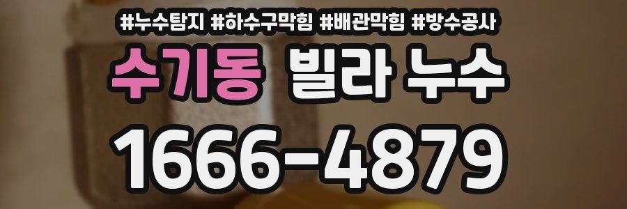 수기동 빌라 누수