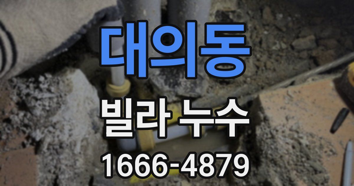 대의동 빌라 누수