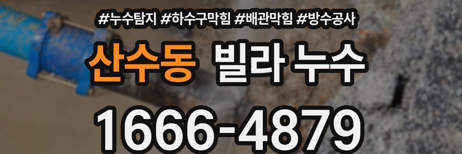 산수동 빌라 누수
