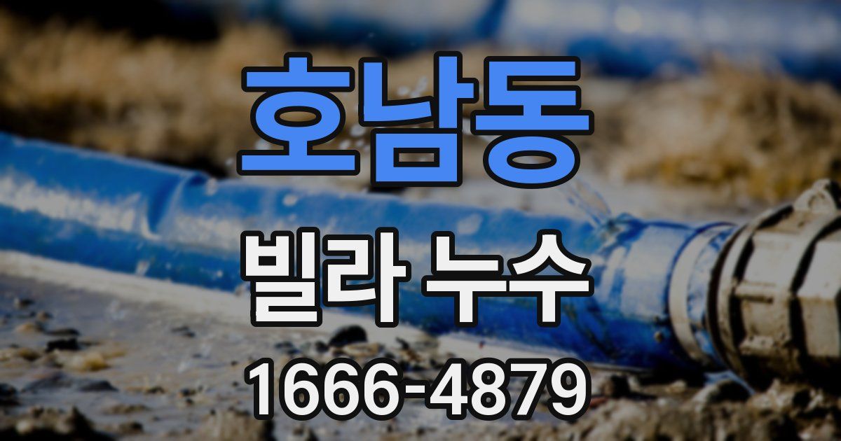 호남동 빌라 누수
