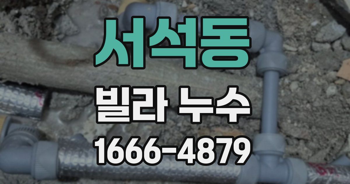 서석동 빌라 누수