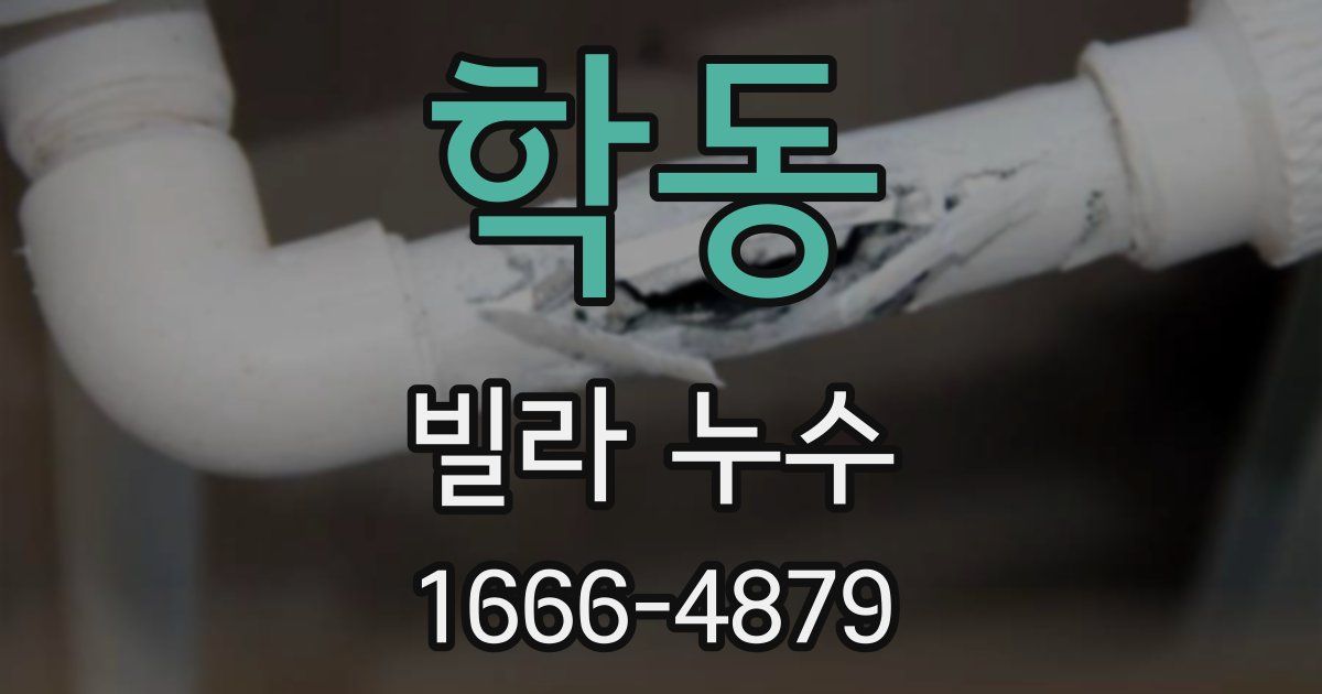 학동 빌라 누수