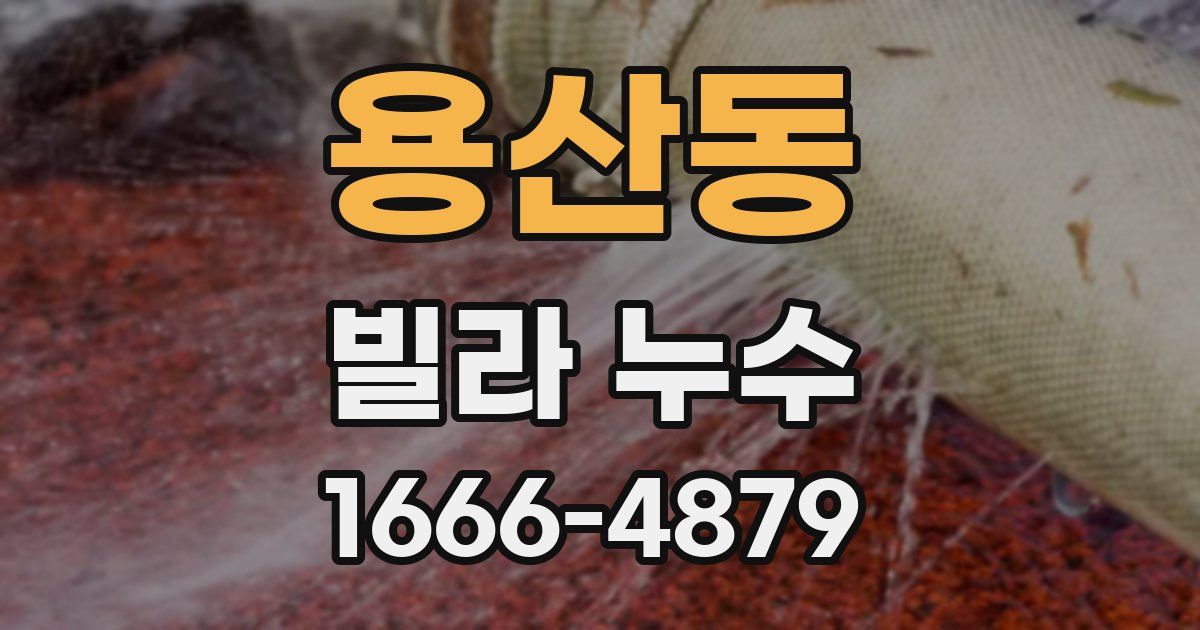 용산동 빌라 누수