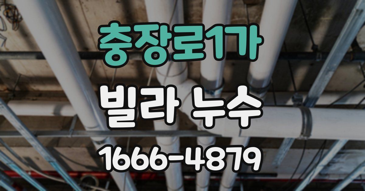 충장로1가 빌라 누수