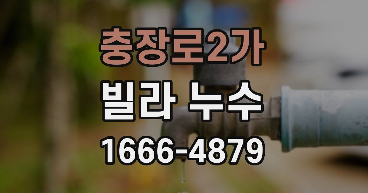 충장로2가 빌라 누수