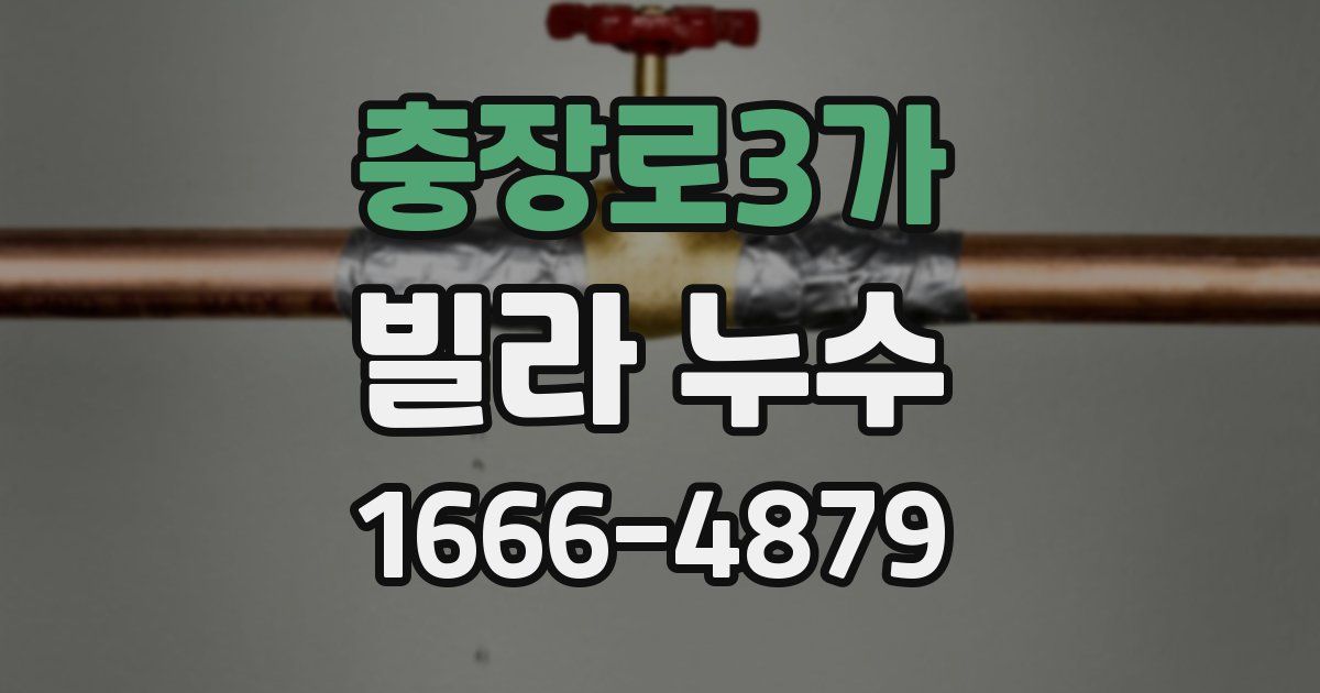 충장로3가 빌라 누수