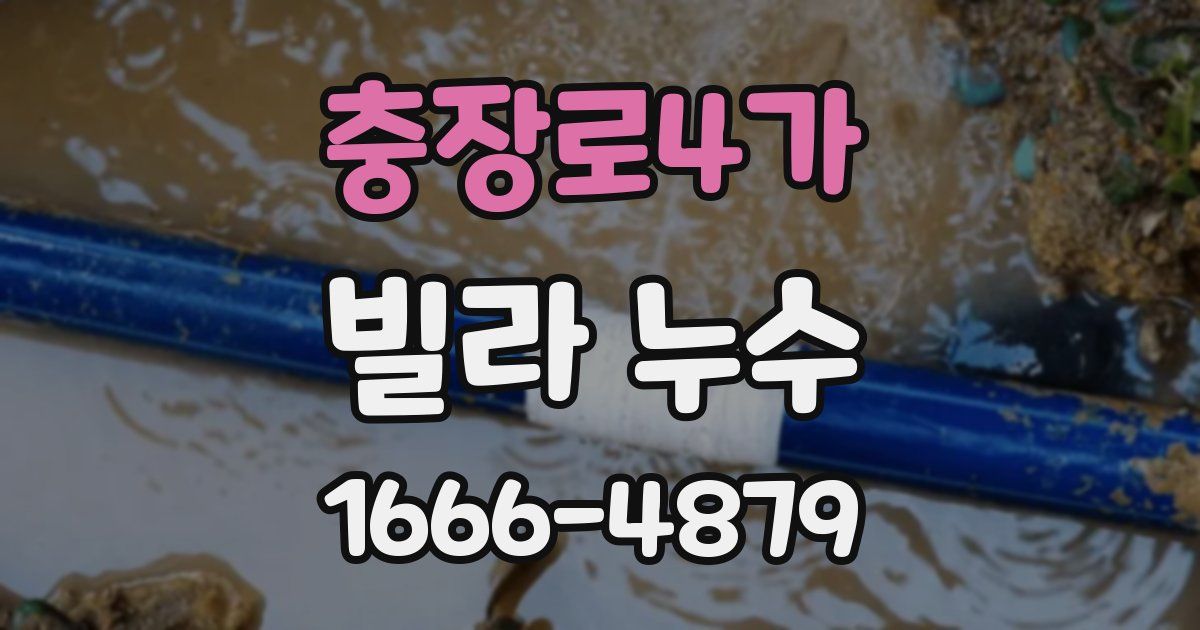 충장로4가 빌라 누수