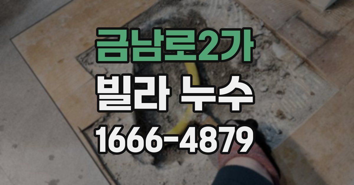 금남로2가 빌라 누수