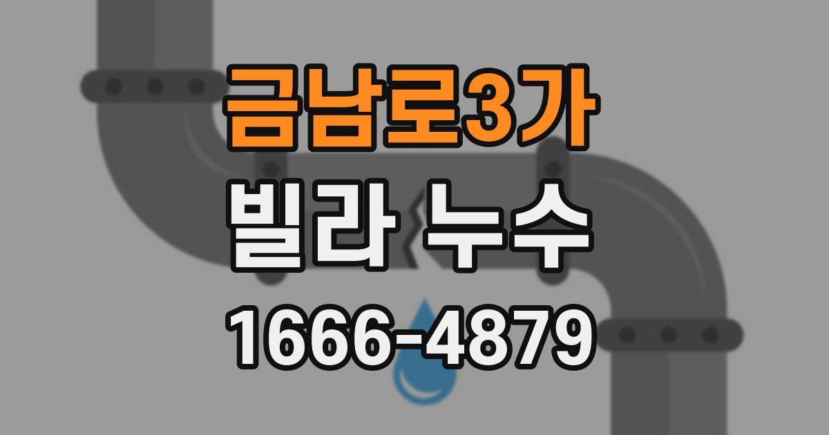 금남로3가 빌라 누수