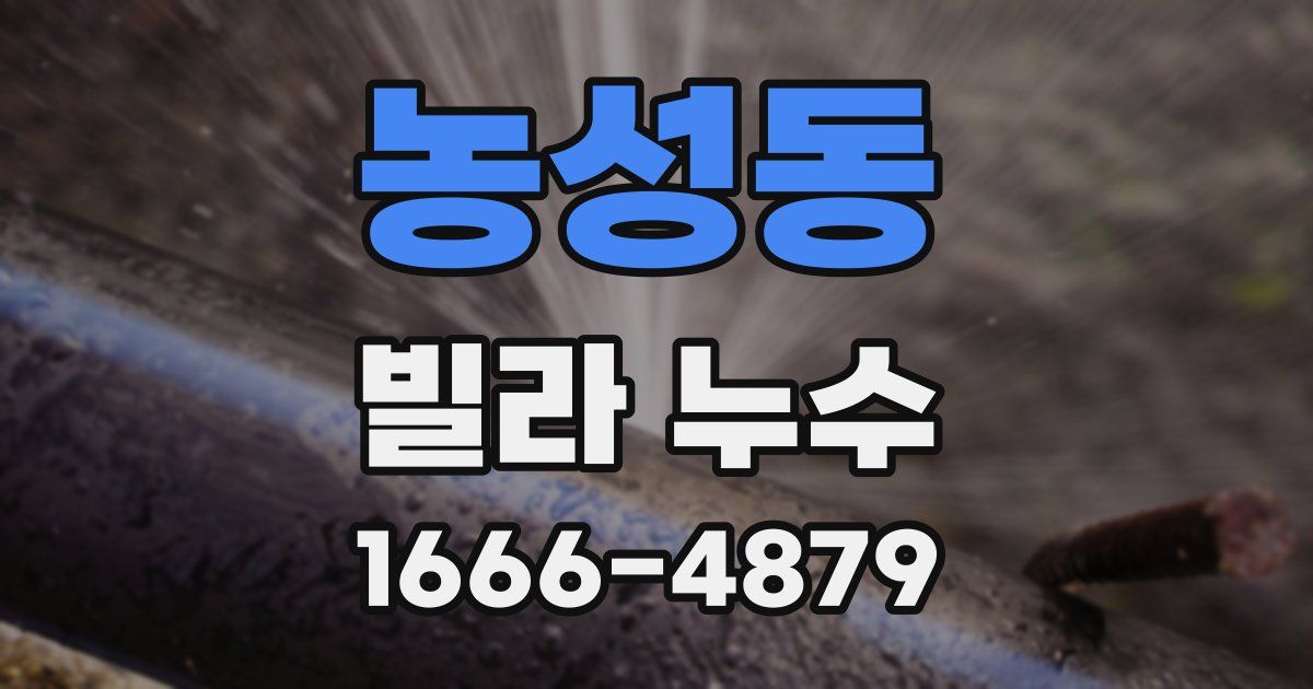 농성동 빌라 누수