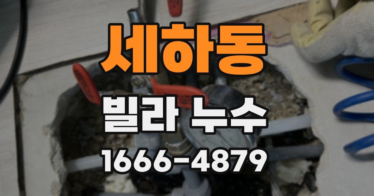 세하동 빌라 누수