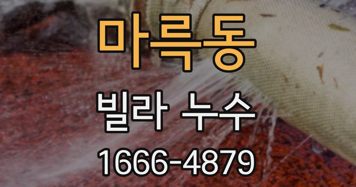 마륵동 빌라 누수