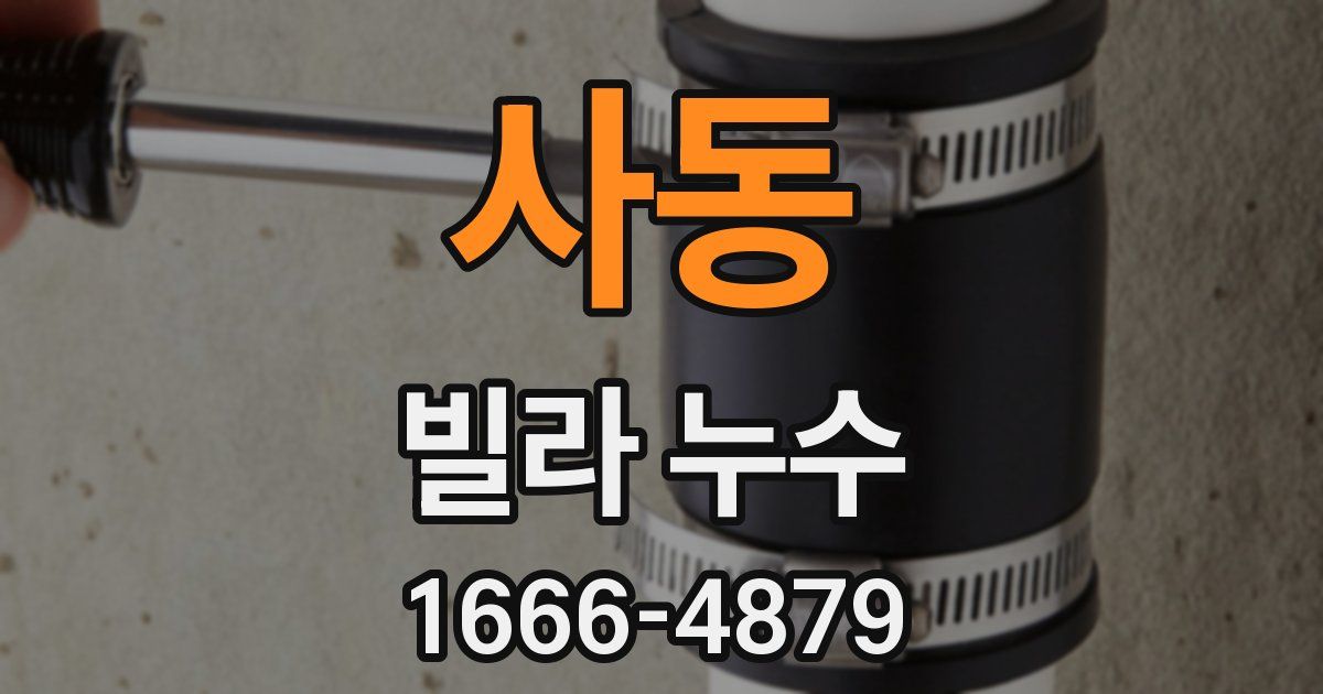 사동 빌라 누수