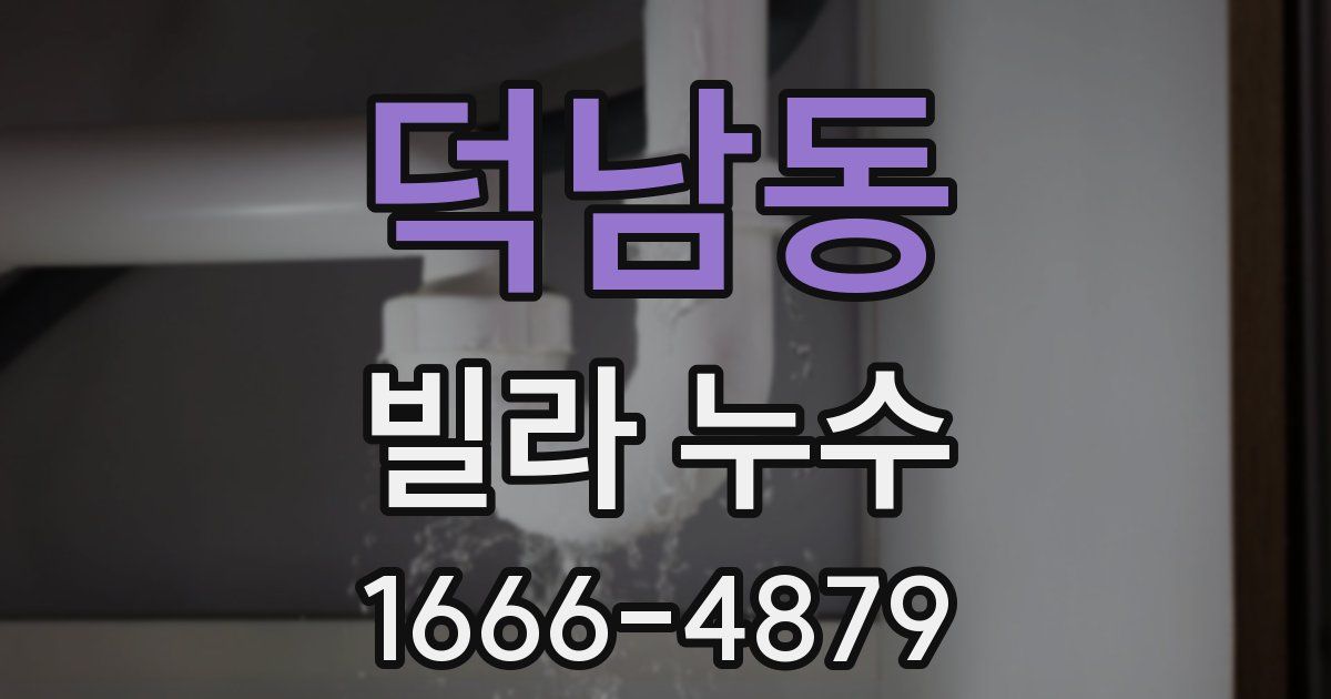 덕남동 빌라 누수
