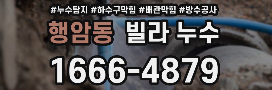 행암동 빌라 누수