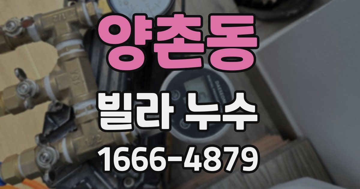 양촌동 빌라 누수