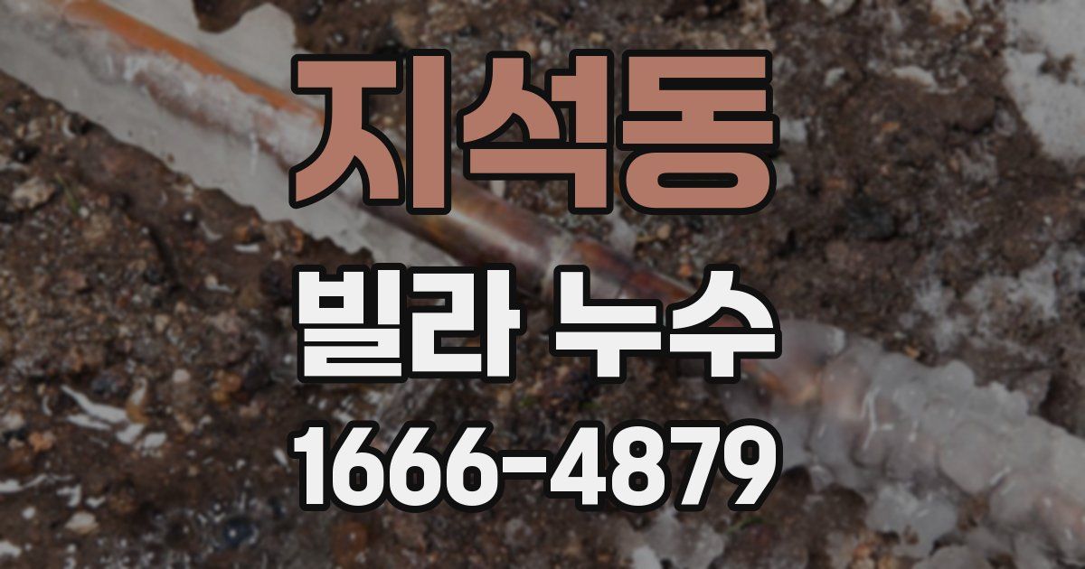 지석동 빌라 누수