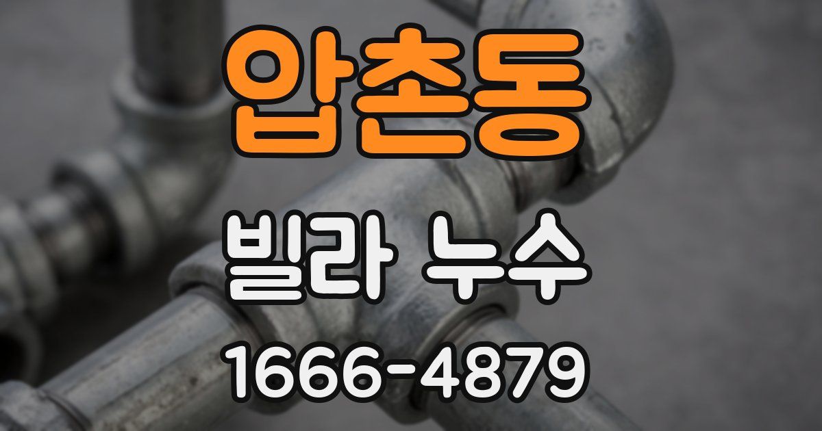압촌동 빌라 누수