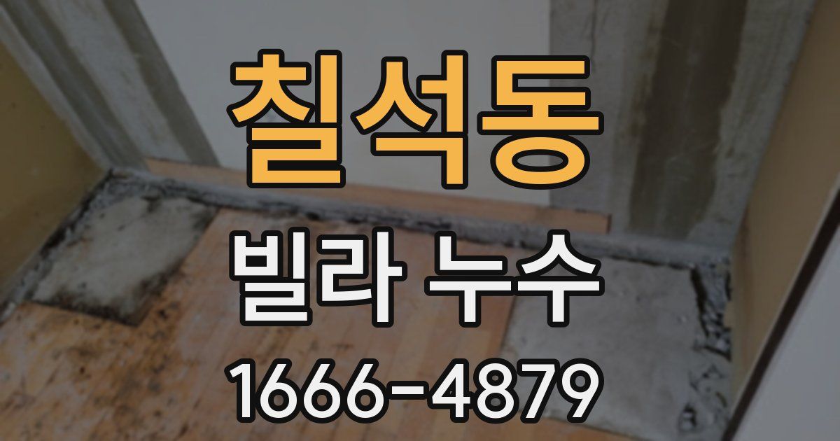 칠석동 빌라 누수