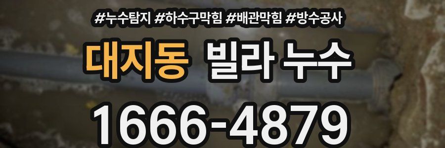 대지동 빌라 누수