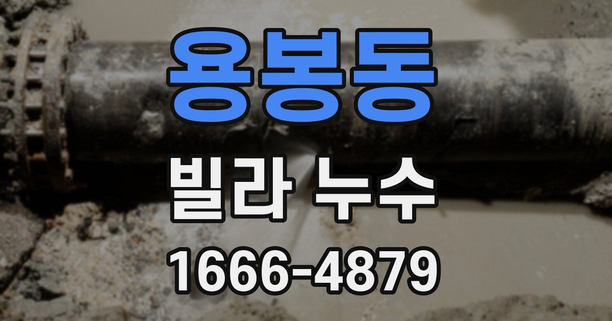 용봉동 빌라 누수