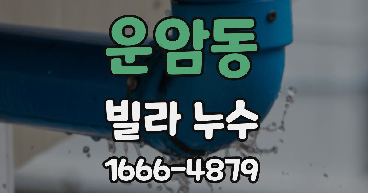 운암동 빌라 누수
