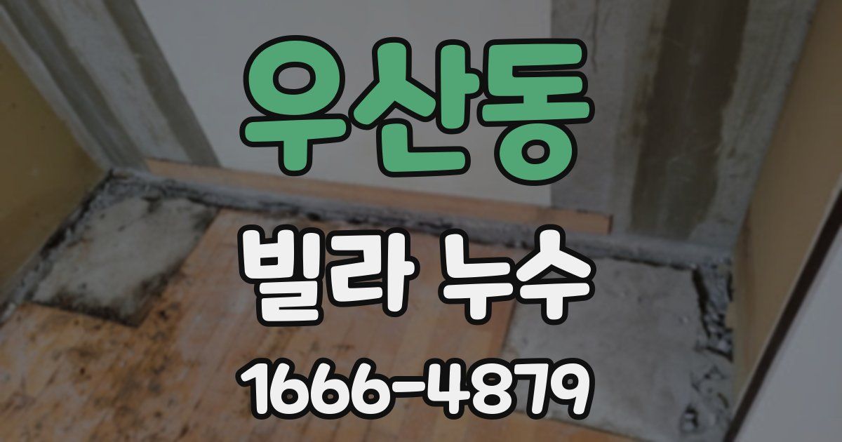 우산동 빌라 누수