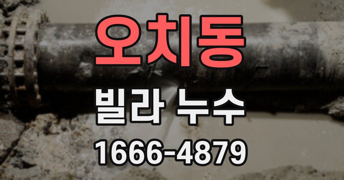 오치동 빌라 누수