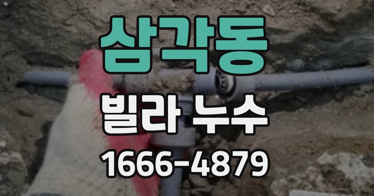 삼각동 빌라 누수