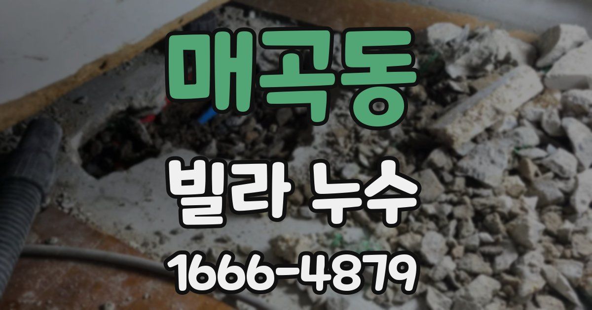 매곡동 빌라 누수