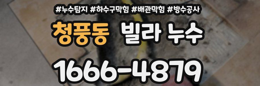 청풍동 빌라 누수