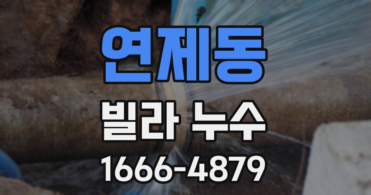연제동 빌라 누수