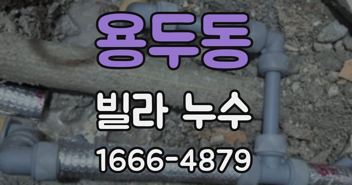 용두동 빌라 누수