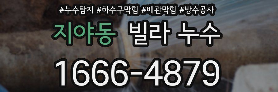 지야동 빌라 누수