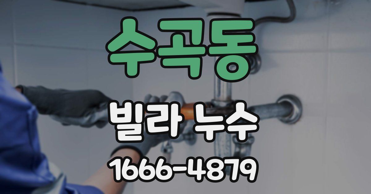 수곡동 빌라 누수