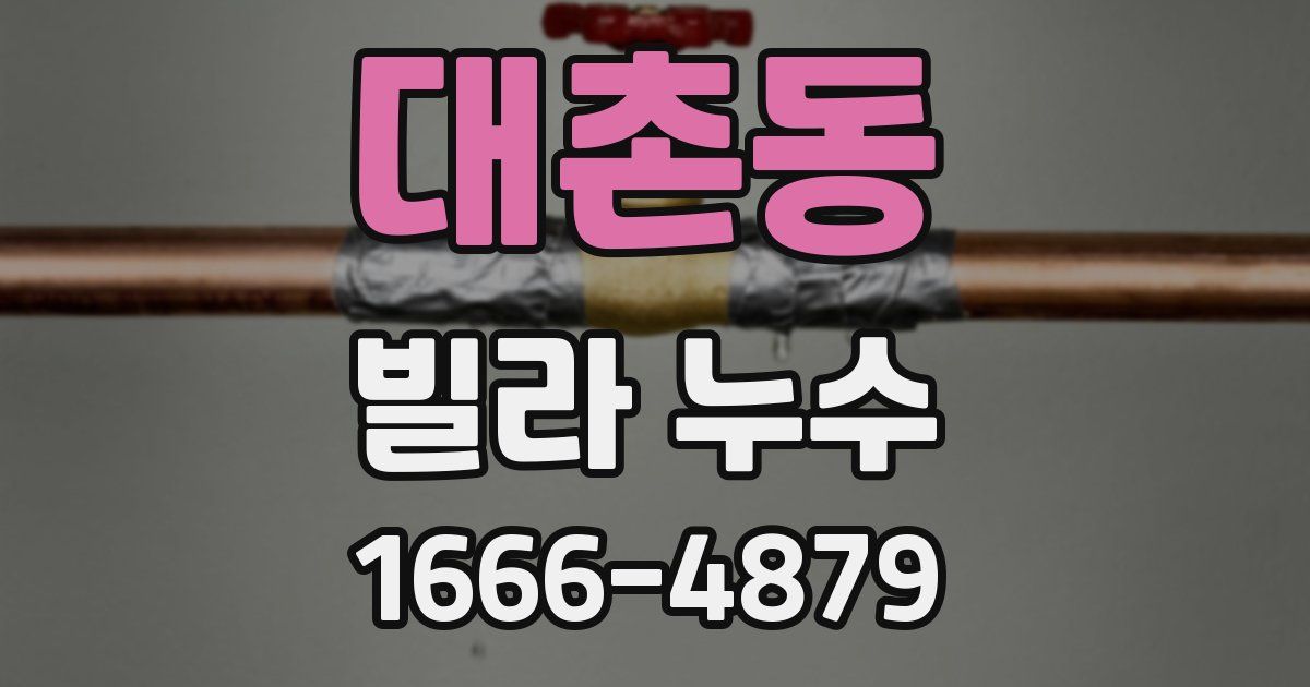 대촌동 빌라 누수