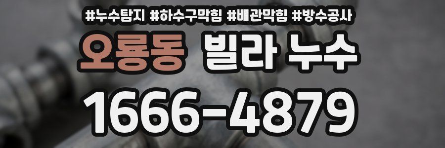오룡동 빌라 누수