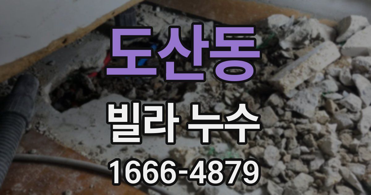 도산동 빌라 누수