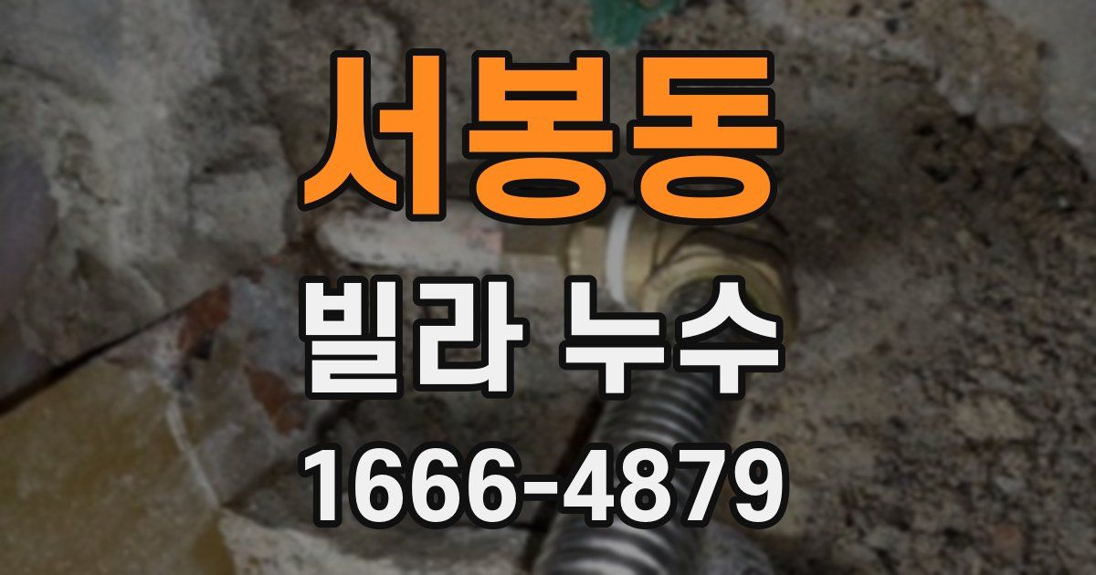 서봉동 빌라 누수