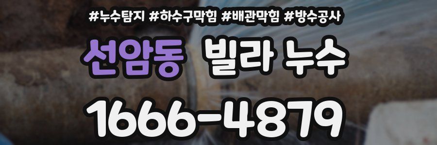 선암동 빌라 누수