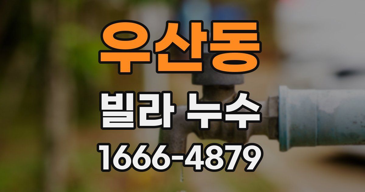 우산동 빌라 누수