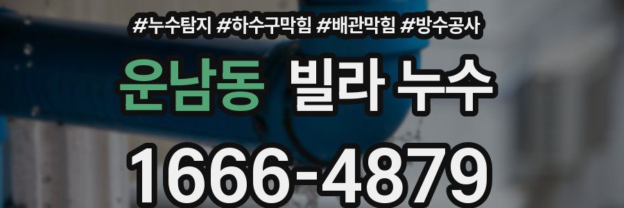 운남동 빌라 누수