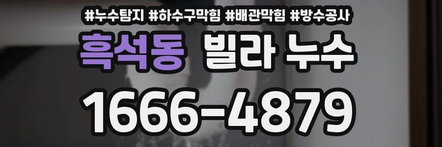 흑석동 빌라 누수