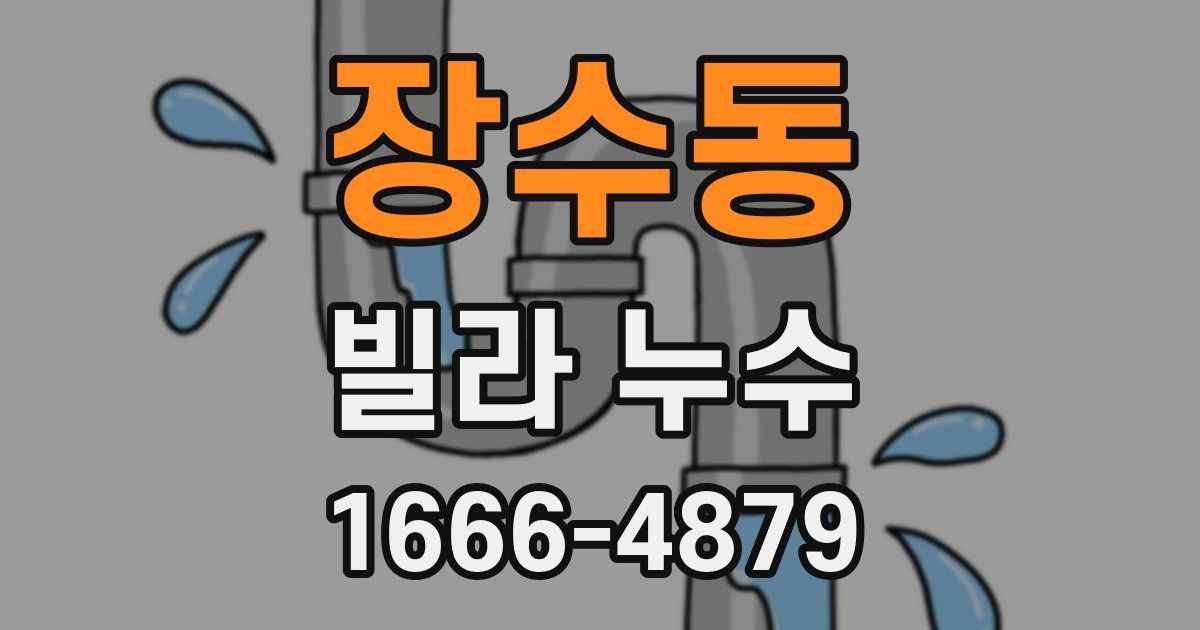 장수동 빌라 누수