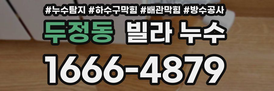 두정동 빌라 누수