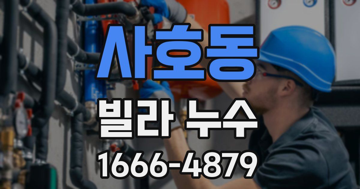 사호동 빌라 누수