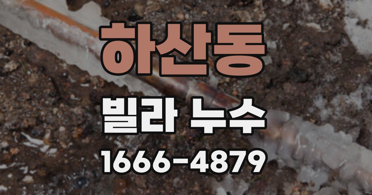하산동 빌라 누수