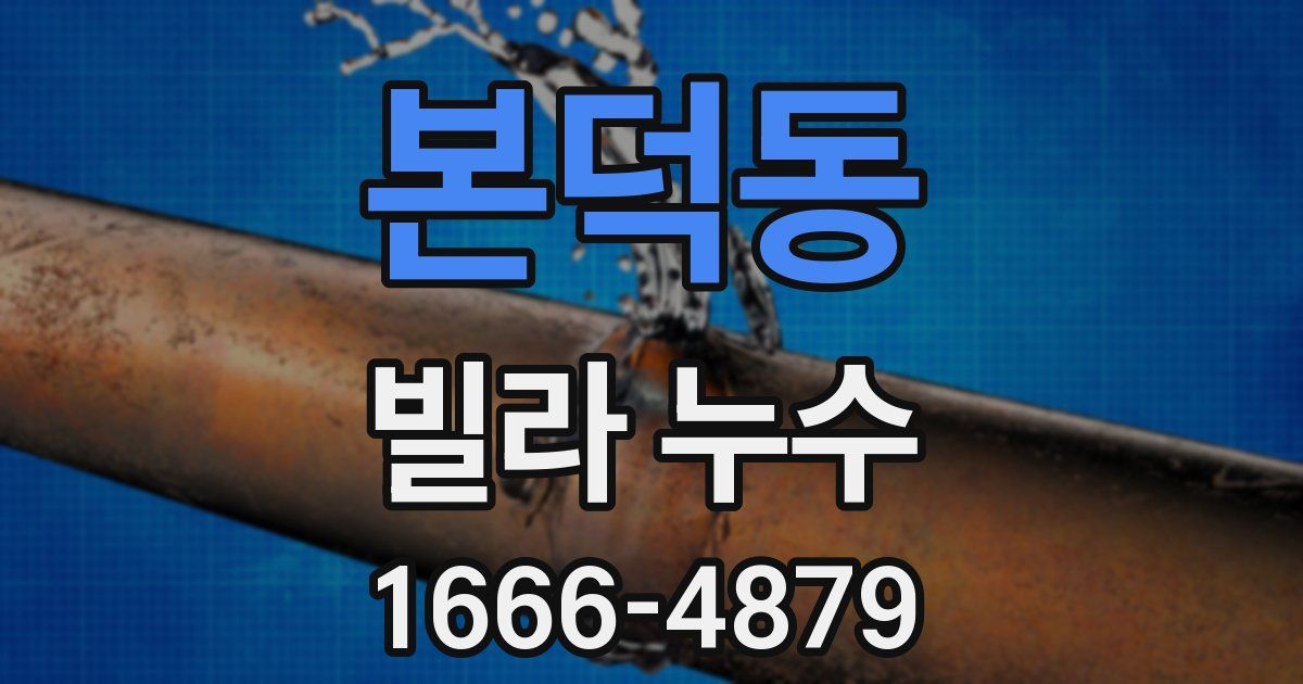 본덕동 빌라 누수