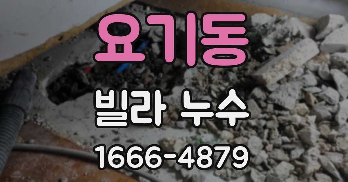 요기동 빌라 누수